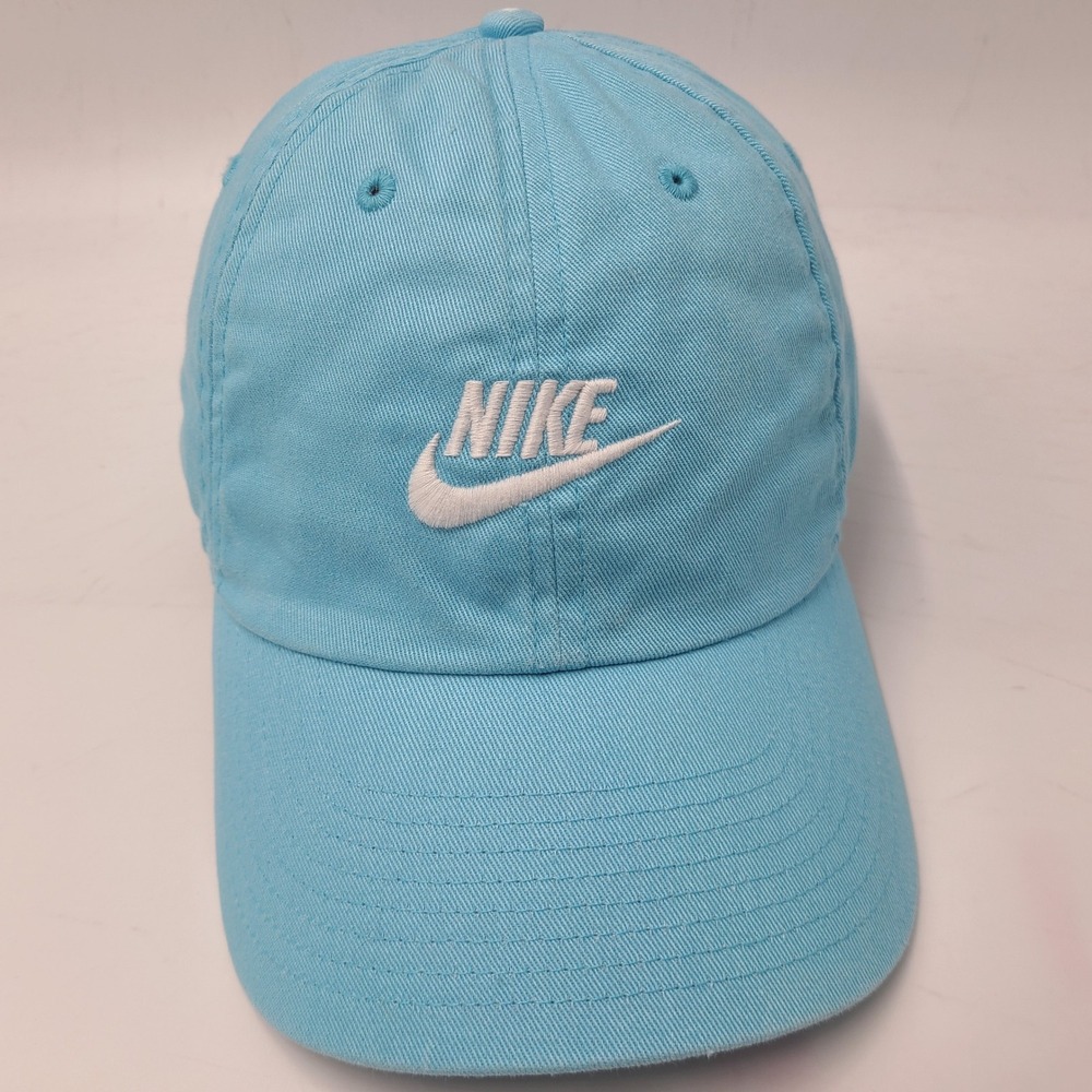 Nike Hat Strapback Blue White Swoosh Logo 1Size Heritage86 Golf Casual Dad‎ Men